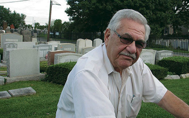 Sanford Epstein at a Newark cemetery in 2012.
