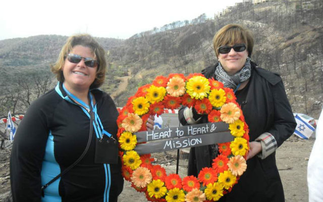 Amy Greenspan, left, accompanied Grutman on last month’s Heart To Heart National Women’s Philanthropy Mission to Israel.