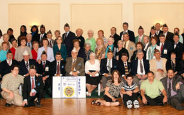 All those people attending the 75th anniversary celebration of Jewish War Veterans Post 125 gathered for a portrait.