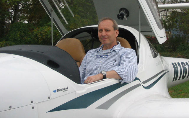 Ready for takeoff — Howard Cooper, Jewish educator and private pilot, cofounded Jews in Aviation in 2009. Photo by Johanna Ginsberg