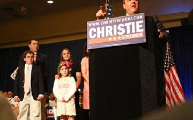 Chris Christie and his family on Election Day; his victory in New Jersey, said a Bergen County Republican leader, means the new governor “will be a national player” and “has shown the kind of Republican we need to take back the White Hou