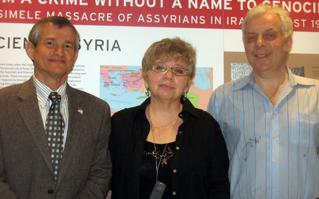 Four former refuseniks now living in Livingston have established the new Museum for Human Rights, Freedom, and Tolerance, which had its first exhibit in Newark in mid-April. The museum founders are, from left, Boris Shapiro, Luba Sindler, Igor Kotler, a