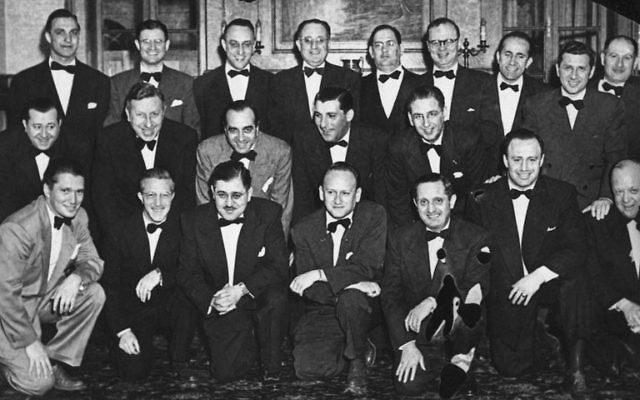Back in the day — a men’s club gathering at Temple Sharey Tefilo in East Orange in 1951.
