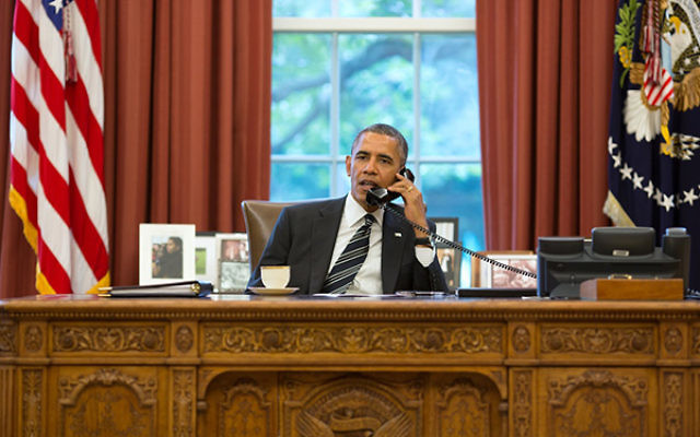 President Barack Obama in the Oval Office.