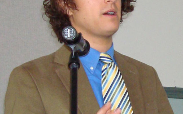 Devin Naar delivers the Dorothy Koppelman Memorial Holocaust Lecture at Rider University in Lawrenceville on June 6. Photo courtesy Dorothy Koppelman, Holocaust/Genocide Resource Center