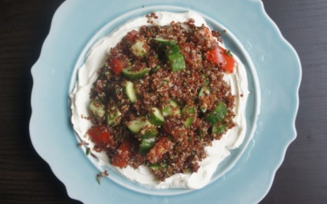 Red Quinoa Tabbouleh With Labne
