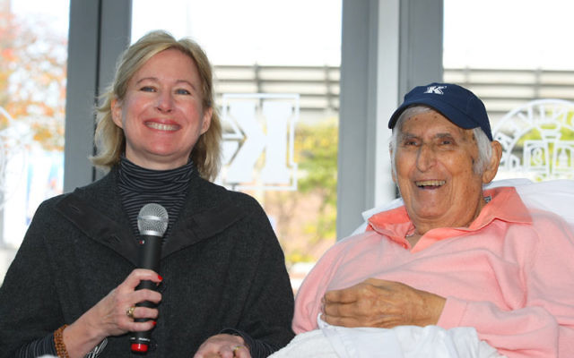 Kean University renamed its Athletic Hall of Fame in honor of Abner Benisch, right. With Benisch is Cynthia McChesney, senior development officer for the Kean Foundation. Photos courtesy Kean University