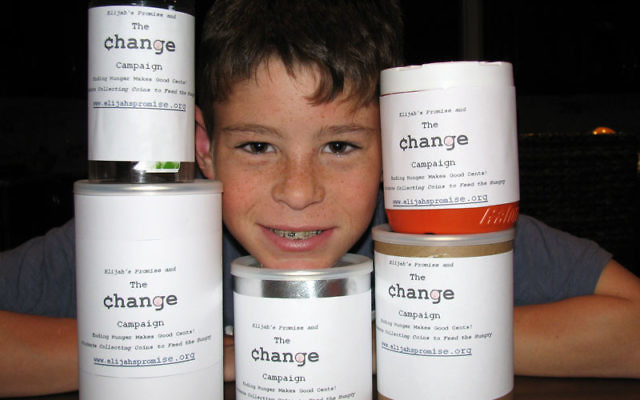 Twelve-year-old Seth Weingarten was the youngest team leader selected by Elijah’s Promise soup kitchen for its Change Campaign. Photos courtesy the Weingarten family