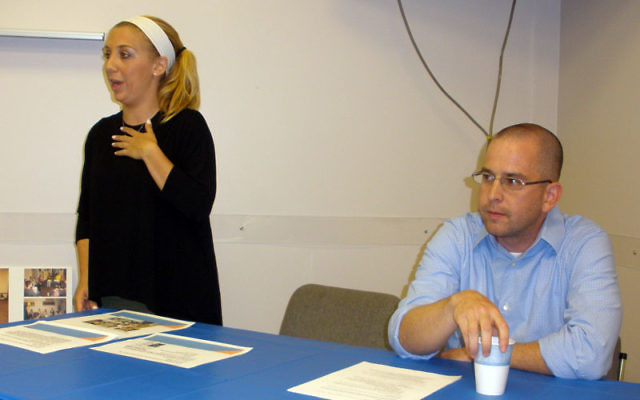 A panel considering Jewish identity and baseball featured, from left, sports columnist Ira Berkow, Rabbi Rebecca Alpert, Rabbi Michael Paley, and Martin Abramowitz. 