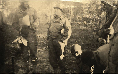 Master Sgt. Roddie Edmonds and his men during field training in Tennessee before shipping out for Europe.