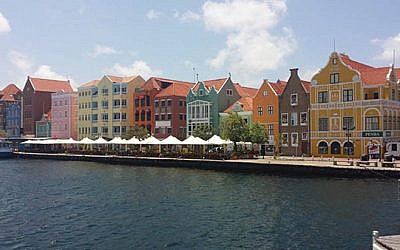 Pastel-colored buildings in Willemstad, the capital. (Photo courtesy New York Jewish Travel Guide)