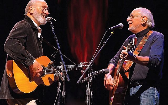 Two troubadours, Peter Yarrow, at right, with Noel Paul Stookey.