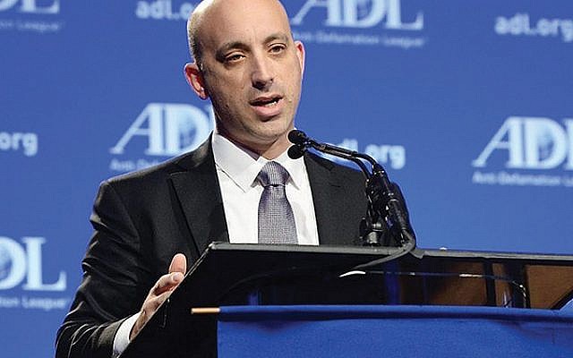 ADL chief Jonathan Greenblatt at 2014 annual meeting in L.A.: Steering a course littered with land mines. Courtesy of ADL