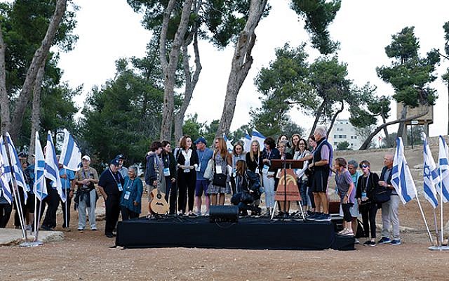 Shuli Natan performed in a ceremony at Jerusalem’s Ammunition Hill.