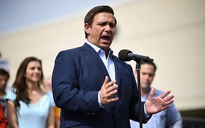Ron DeSantis, shown at a rally at Freedom Pharmacy in Orlando, Fla., Nov. 5, 2018, was elected the state’s next governor. (Jeff J Mitchell/Getty Images)