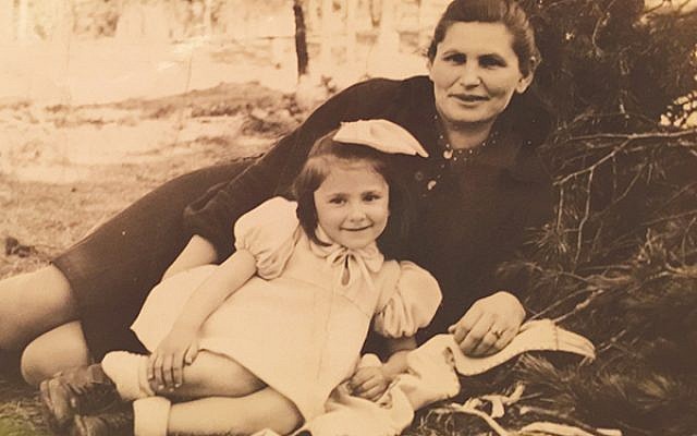 Lola Kline of Freehold with her mother, Taibe Dzienciolski, in a displaced persons camp after the war. Photo Courtesy Lola Kline