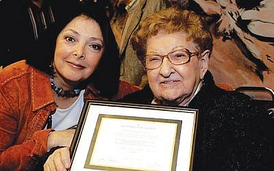 Barbara Wind, left, with the late Sister Rose Thering, who urged Wind to take the job at the Holocaust Council. Photo by Elaine Durbach