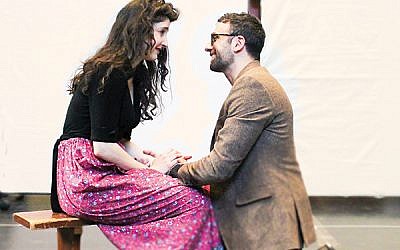 Lauriel Friedman and Benjamin Pelteson in rehearsal for Mark Harelik’s “The Immigrant” at George Street Playhouse. Photos Courtesy George Street Playhouse