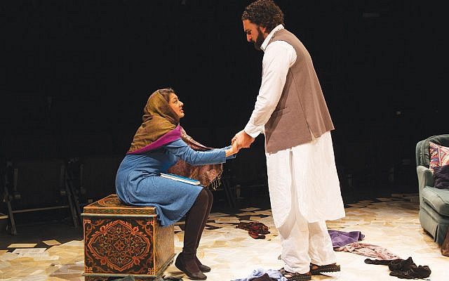 Lipica Shah and Kareem Badr as Getee and Nazrullah in “Heartland” at Luna Stage. Photo by Jody Christopherson
