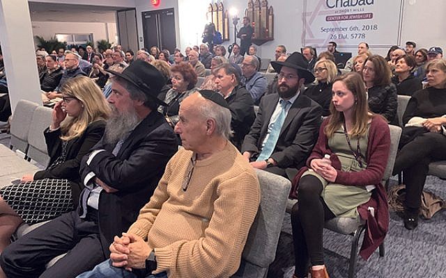 About 200 people attended the Peace & Unity Gathering held two days after the April 27 shooting at Chabad of Poway
in Calif.  Photo by Johanna Ginsberg
