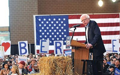 Bernie Sanders: questioned on Israel’s West Bank occupation. Photos by Scott Olson/Getty Images
