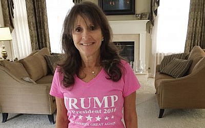 East Brunswick’s Esther Kosoffsky wears her support for President Donald Trump. 
Courtesy Esther Kosoffsky