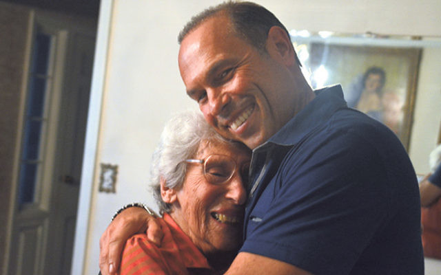Anitta Fox and documentarian Joe Schreiber after a July 2014 interview at her home in Hillside. Anitta Fox and documentarian Joe Schreiber after a July 2014 interview at her home in Hillside.