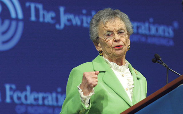 Levine spoke of her battles for social justice at the General Assembly of the Jewish Federations of North America in November 2012 in Baltimore.    