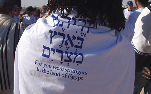 Scene from a protest at the Holot Detention Center in 2015. Photo by Ellen Livingston