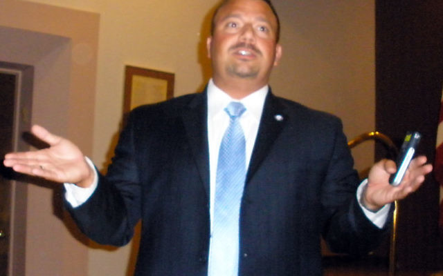 Det. David D’Amico discusses hate and bias crimes at Temple Beth Ahm in Aberdeen. Det. David D’Amico discusses hate and bias crimes at Temple Beth Ahm in Aberdeen.