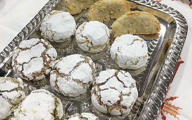 Meska Sweets’s Moroccan-style cookie covered in powdered sugar won 
Kosherfest’s Best “Sweet Snacks and Cookies.”Photo by Shira Vickar-Fox