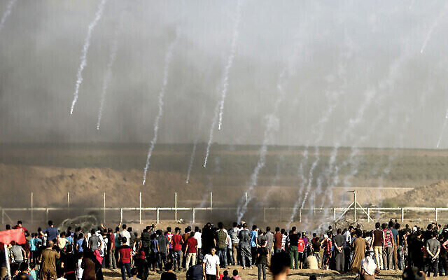 The Gaza border protests in the summer of 2018 led to a heated discussion during the author’s internship. Getty Images