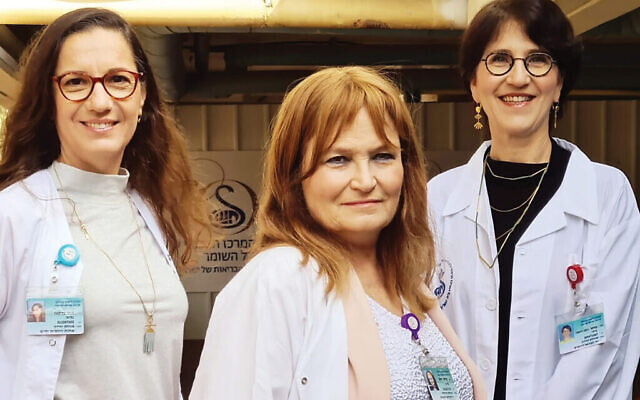 Dr. Galia Barkai, left, Prof. Galia Rahav and Prof. Gili Regev-Yochay.