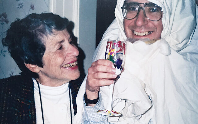 Merrill Silver’s mother, Evelyn, and her husband, Andy, as Elijah in the early 1990s. Merrill Silver’s mother, Evelyn, and her husband, Andy, as Elijah in the early 1990s.