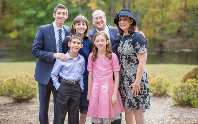 A few years ago, clockwise from top left, Noam, Yonit, Daniel, Amy, Yakira, and Yonatan Rothner (Courtesy Daniel Rothner)