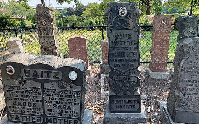 This photograph was taken on the Jewish Federation of Greater MetroWest’s cemetery visiting day this year; it’s always set for the Sunday between Rosh Hashanah and Yom Kippur. (Jewish Federation of Greater Metrowest)
