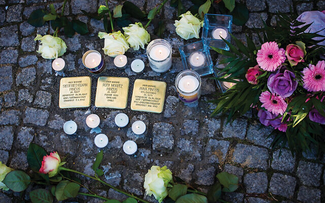 These are the stepping stones in memory of the Pincus family (Debi Simon)