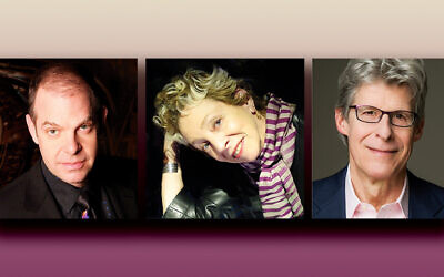 Bill Charlap, left, Jamie Bernstein, and Ted Chapin