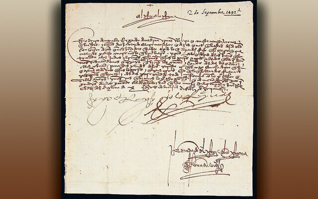 A letter from King Ferdinand and Queen Isabella of Spain. (Photos courtesy MJHNYC)