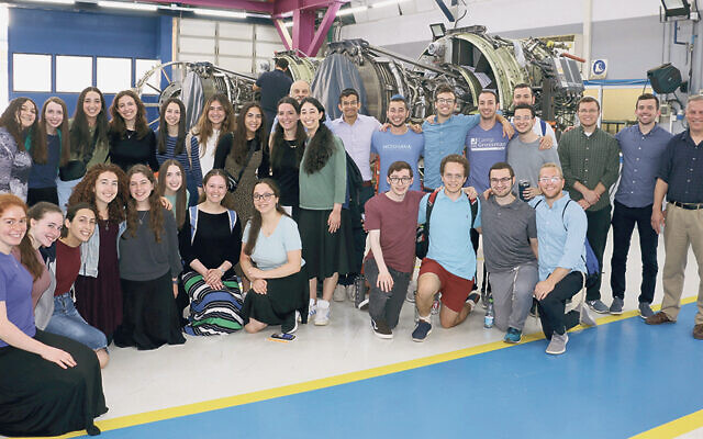 YU-Bar Ilan program interns visit Israel Aerospace Industries. (Courtesy of IAI)