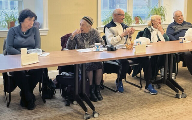 A group of Holocaust survivors at the Café Europa program.