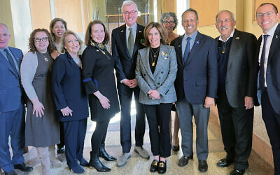 Jewish Federation leaders with Governor Phil Murphy (Photos by Bruce Koplitz)