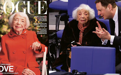 Margot Friedländer, 102, is on the cover of the July/August Vogue Germany edition. (Michele Tantussi/AFP via Getty Images) Margot Friedländer, 102, is on the cover of the July/August Vogue Germany edition. (Michele Tantussi/AFP via Getty Images)