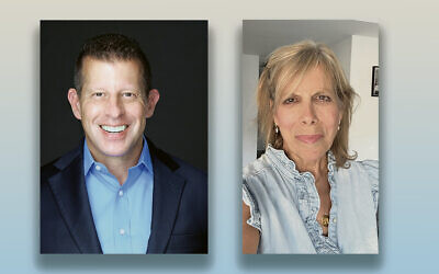 David Barkey of the Jewish Federation of Northern New Jersey, left, and Linda Scherzer of the Jewish Federation of Greater MetroWest