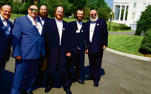 Sam Zeldis, Andrew Kuszynski, Moshe Schwartz, Joseph Kraus, Joseph Dushinsky, and Ari Stahl were among the NJJBA’s delegation. (Courtesy NJJBA) Sam Zeldis, Andrew Kuszynski, Moshe Schwartz, Joseph Kraus, Joseph Dushinsky, and Ari Stahl were among the NJJBA’s delegation. (Courtesy NJJBA)
