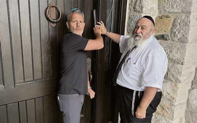 Shlomi Adoni and Rabbi Mordechai Kanelsky (Photo courtesy Bris Avrohom) Shlomi Adoni and Rabbi Mordechai Kanelsky (Photo courtesy Bris Avrohom)