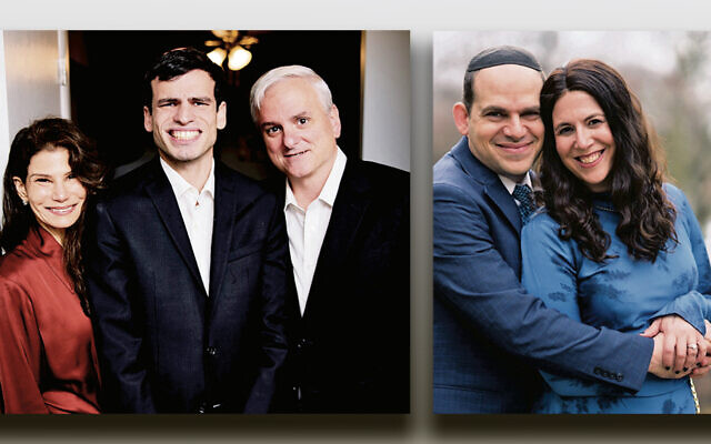The Lippe family, left, and Dani and Nina Bieler (Courtesy Yachad)