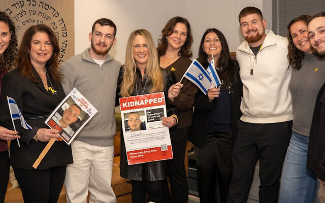 The committee, Lindsay Bezalel, Allison Cohen, Shoshana Natt, Stephanie Karp, Shari Berman, and Sara Sherman, with Bar Kupershtein, his brother Dvir Kupershtein, and Nova Music Festival survivor Din Tesler. (Photo provided) The committee, Lindsay Bezalel, Allison Cohen, Shoshana Natt, Stephanie Karp, Shari Berman, and Sara Sherman, with Bar Kupershtein, his brother Dvir Kupershtein, and Nova Music Festival survivor Din Tesler. (Photo provided)