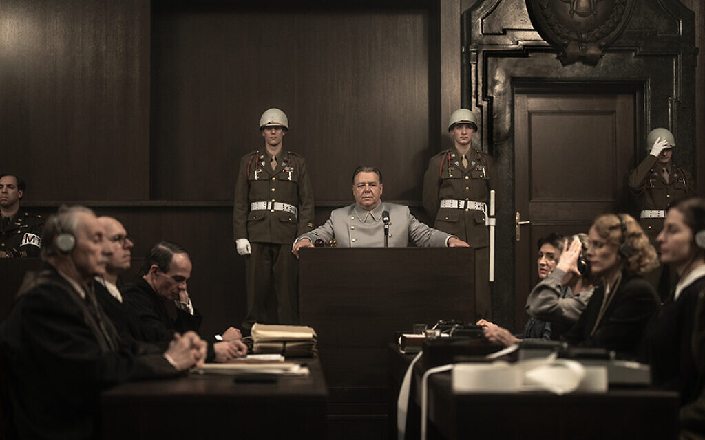 Hermann Goring, played by Russell Crowe, is on trial for war crimes in “Nuremberg.” (Sony Picture Classics) Hermann Goring, played by Russell Crowe, is on trial for war crimes in “Nuremberg.” (Sony Picture Classics)