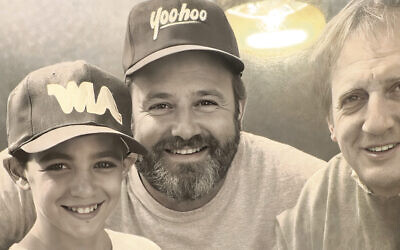 Rob Reiner stands between Adam Zweibel and Adam’s father, Alan. (Adam Zweibel)